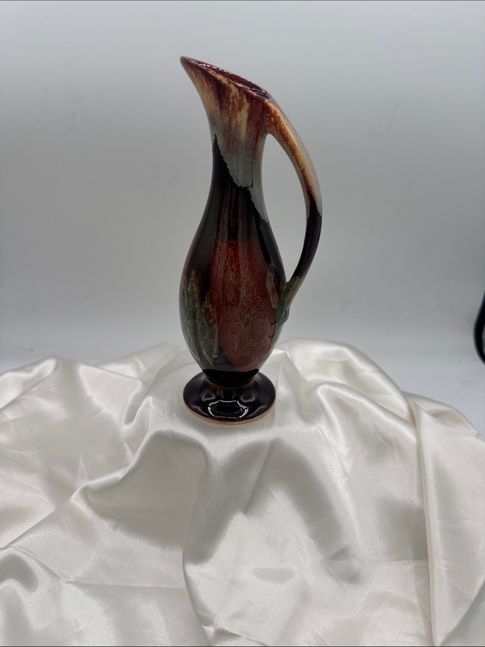 Dryden Vintage-Style Glazed Ceramic Pitcher in A Beautiful Brown and Green
Glaze